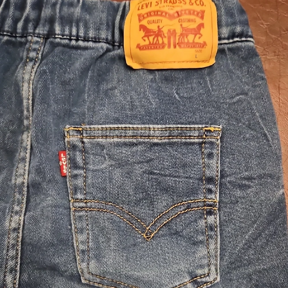 Levi's Girls Sz LG Classic Blue Skinny Bermuda Shorts - Picture 3 of 7